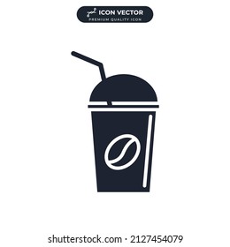 coffee ice icon symbol template for graphic and web design collection logo vector illustration