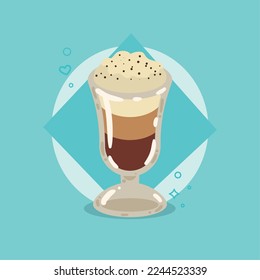 coffee iced in cup icon