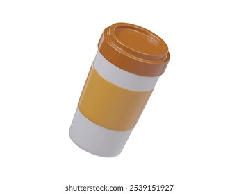 Coffee icon 3d render illustration 