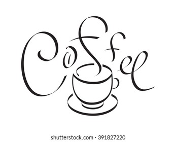 Coffee Icon Abstract.
