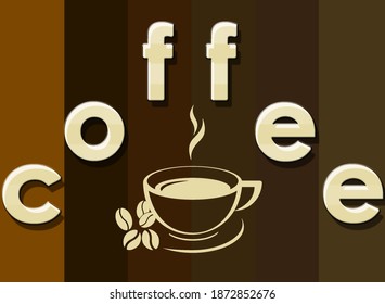 Coffee icon with background colors