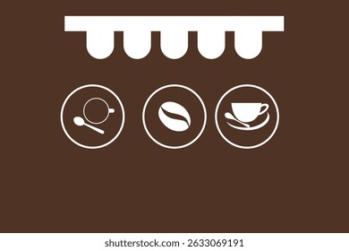 Coffee icon background, Delicious coffee in circle.vector illustration