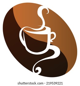 coffee icon in the coffee bean