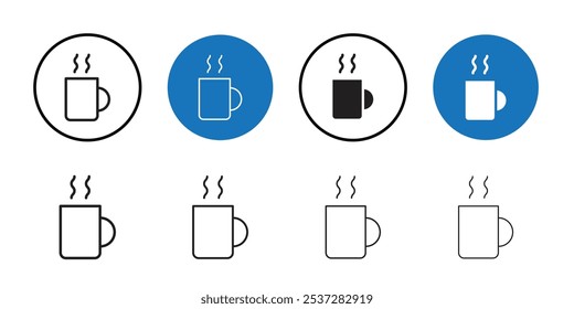 Icono de café Conjunto de logotipo de Vector de arte de línea negra