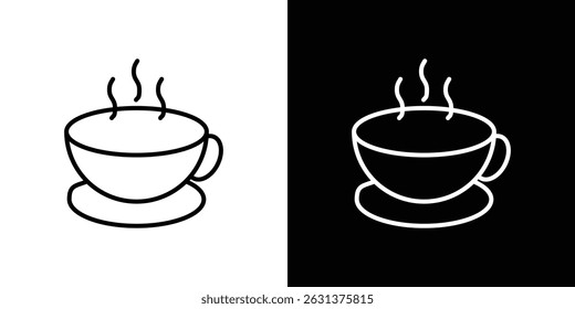 Coffee icon in black vector format
