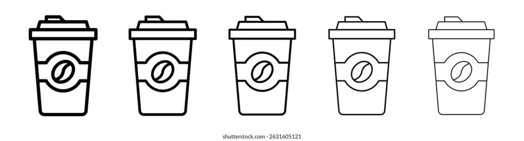 Coffee icon in black. Vector illustration for graphic design