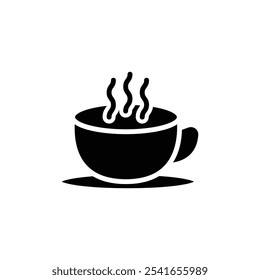 Coffee icon Black and white outline vector