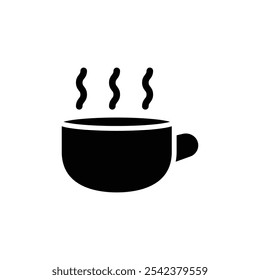 Coffee icon Black and white outline vector
