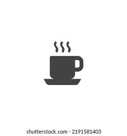 Coffee Icon Black and White Vector Graphic