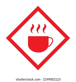 Coffee icon, breakfast drink cafe, cappuccino, hot simple isolated illustration, vector line .