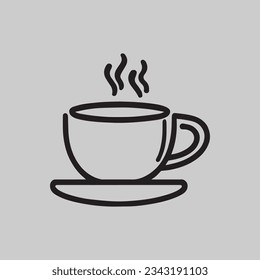 Colección de iconos de café - ilustración de contorno vectorial y silueta
