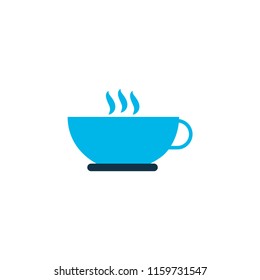 Coffee icon colored symbol. Premium quality isolated cappuccino element in trendy style.