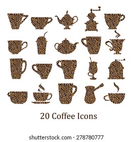 coffee icon. design idea for- cafe. white background