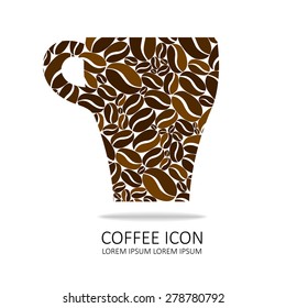 coffee icon. design idea for- cafe. white background