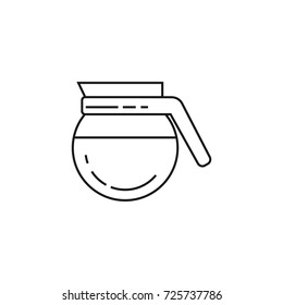 Coffee icon design line vector logo illustration
