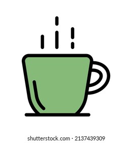 coffee icon design, vector illustration with line style, best used for banner or web application