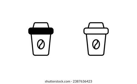Coffee icon design with white background stock illustration