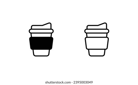 Coffee icon design with white background stock illustration