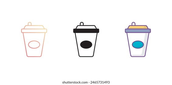 Coffee icon design with white background stock illustration