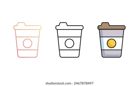 Coffee icon design with white background stock illustration