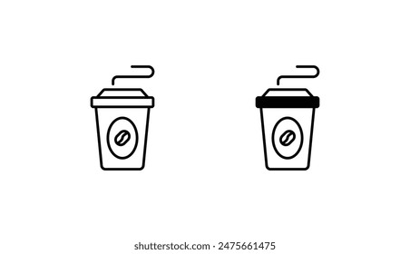 Coffee icon design with white background stock illustration