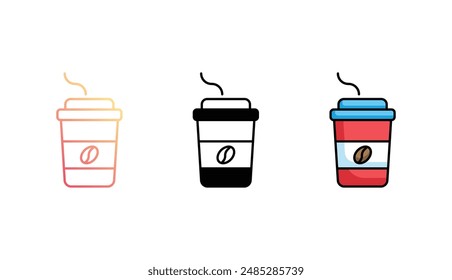 Coffee icon design with white background stock illustration