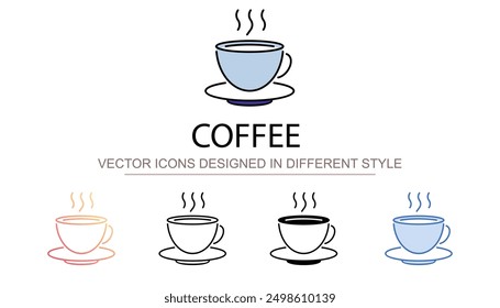 Coffee-Icon-Design mit weißem Hintergrund Stockgrafik