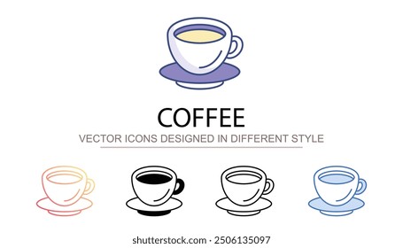 Coffee-Icon-Design mit weißem Hintergrund Stockgrafik