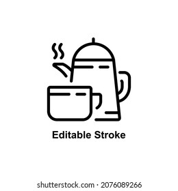 coffee icon designed in outline style in food and drink icon theme