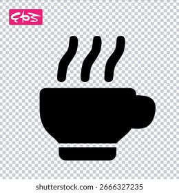 Kaffeesymbol, Getränkesymbol, Unterbrechungssymbol, EPS-Format, Vektorsymbol-Illustrationsdatei