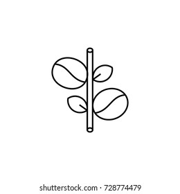 Coffee icon drink and hot vector line illustration