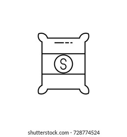 Coffee icon drink and hot vector line illustration