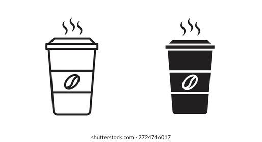 Icono del café. cartel plano lleno para el concepto móvil y el Diseño web