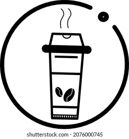 es un icono del café, con un diseño de línea estética plana. uso perfecto para la web, el diseño, la estrella, etc. Entonces, descarguemos esto.