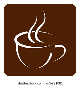 coffee icon flat color