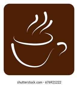 coffee icon flat color