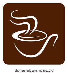 coffee icon flat color