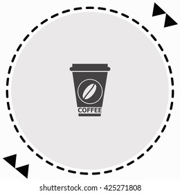 Coffee icon Flat Design. Isolated Illustration.