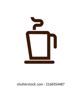 Coffee icon with flat design style. coffee symbol illustration. vector eps10