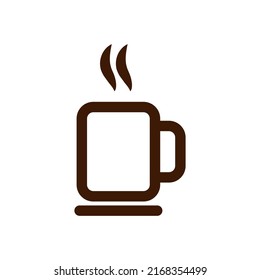 Coffee icon with flat design style. coffee symbol illustration. vector eps10