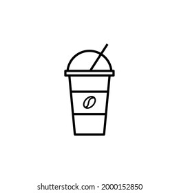 Coffee Icon Flat Illustration Design