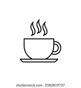 Coffee icon Flat isolated outline sign