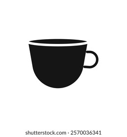 Coffee icon Flat simple outline set