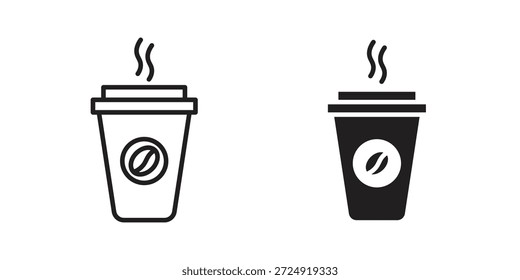 Icono de café plano y colección de golpe para ui ux trabajo.
