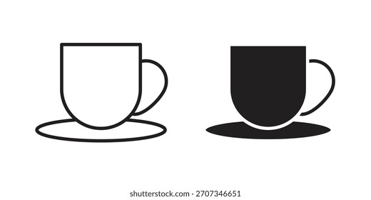 Icono de café. Colección de estilo plano y de trazo. símbolo simple