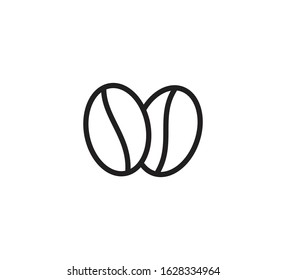 Coffee icon flat style logo template illustration