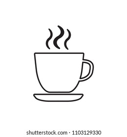 Coffee icon flat vector template design trendy