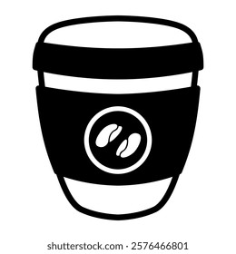 Coffee icon in glyph style
