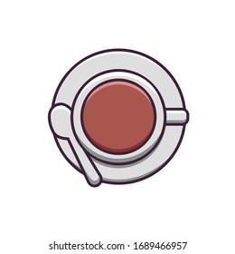Icono de café. Ilustración de elemento gráfico con estilo diferente en fondo blanco. Ilustración vectorial. 