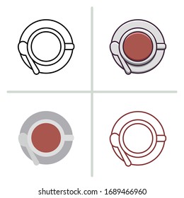 Coffee icon. Graphic element illustration with different style on white background. Vector Illustration. 